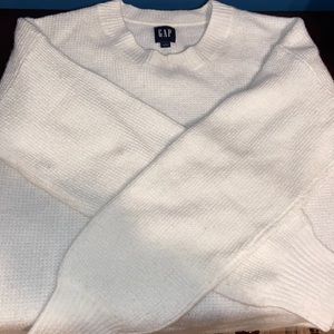 White Gap sweater